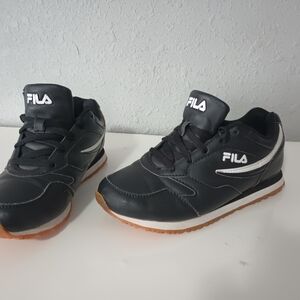 Fila Black Sneakers with White Accents